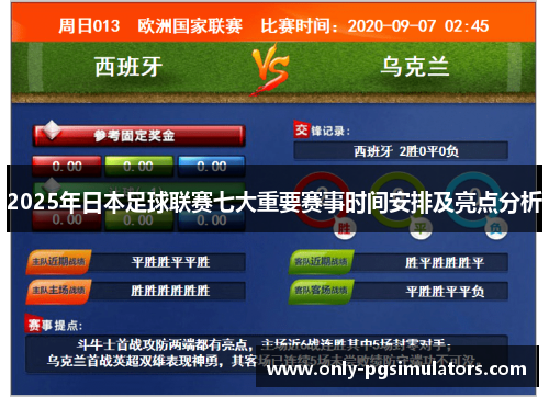 2025年日本足球联赛七大重要赛事时间安排及亮点分析