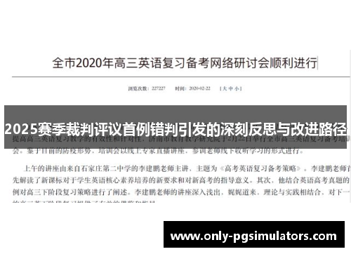 2025赛季裁判评议首例错判引发的深刻反思与改进路径