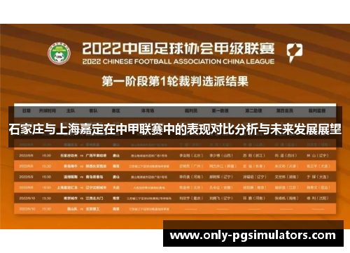 石家庄与上海嘉定在中甲联赛中的表现对比分析与未来发展展望